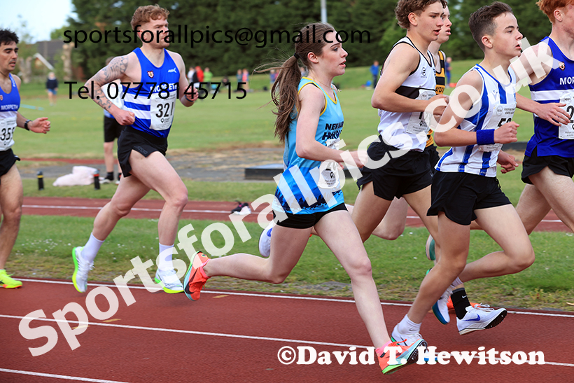 The 3000 metres, 2025 NEGP No 2, Monkton Stadium, Wednesday, May 28th. Photo: David T. Hewitson/Sports for All Pics